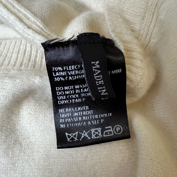 HAIDER ACKERMANN Cashmere Blend L/S V-Neck Midi Sweater Dress White - Picture 8 of 10